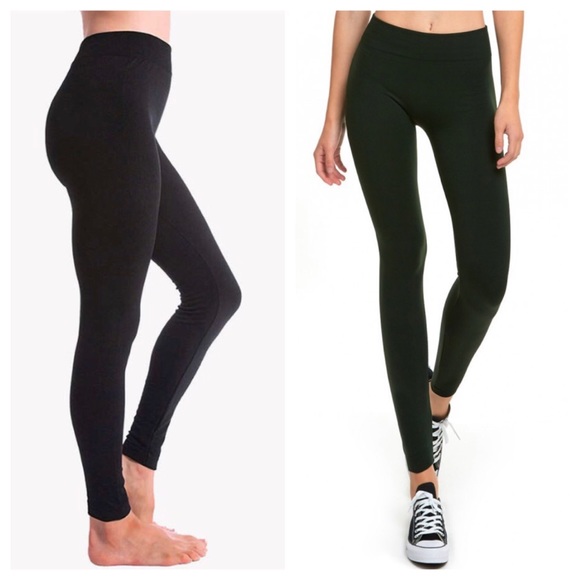 NINE WEST Fleece Lined Footless Tights Leggings - Picture 3 of 8